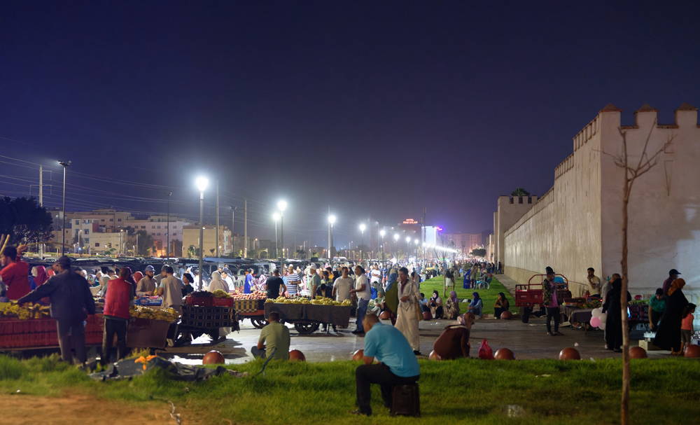 Souk El Had d'Agadir le soir